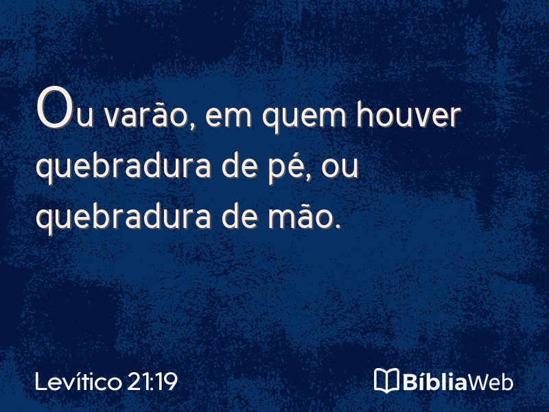 Levítico 21:19 em imagem para compartilhar