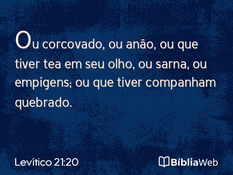Levítico 21:20 em imagem para compartilhar