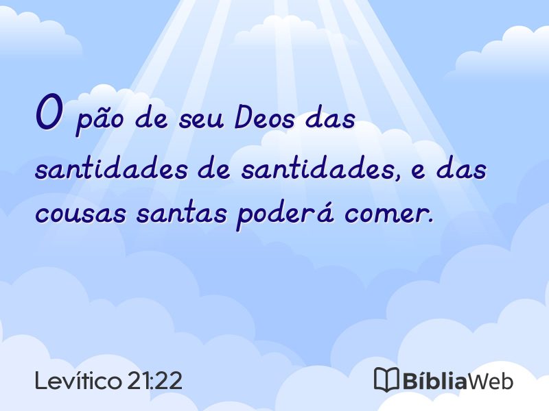 Levítico 21:22 em imagem para compartilhar