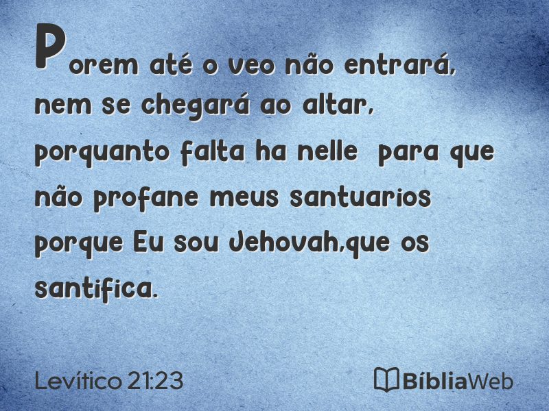 Levítico 21:23 em imagem para compartilhar