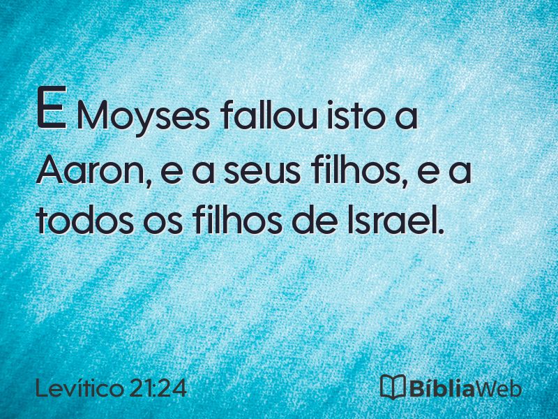 Levítico 21:24 em imagem para compartilhar