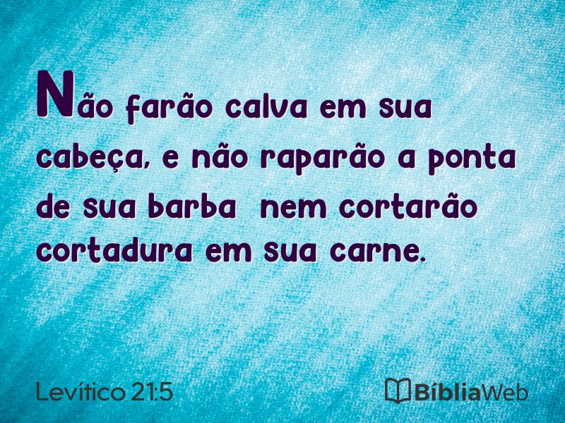 Levítico 21:5 em imagem para compartilhar