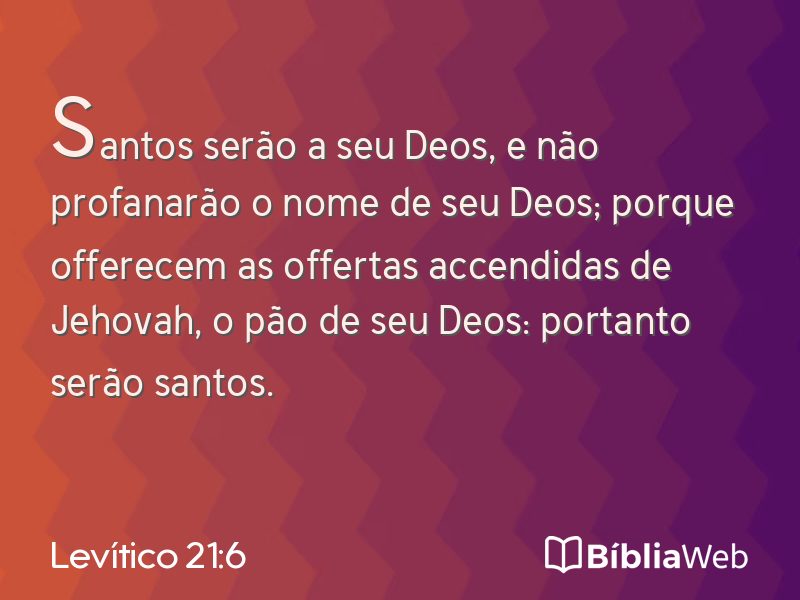 Levítico 21:6 em imagem para compartilhar