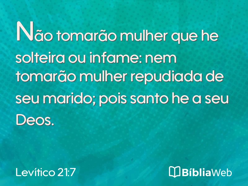 Levítico 21:7 em imagem para compartilhar