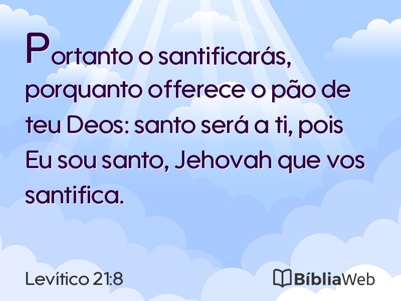 Levítico 21:8 em imagem para compartilhar