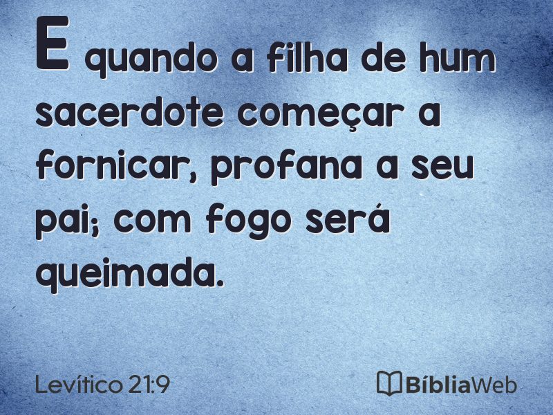 Levítico 21:9 em imagem para compartilhar