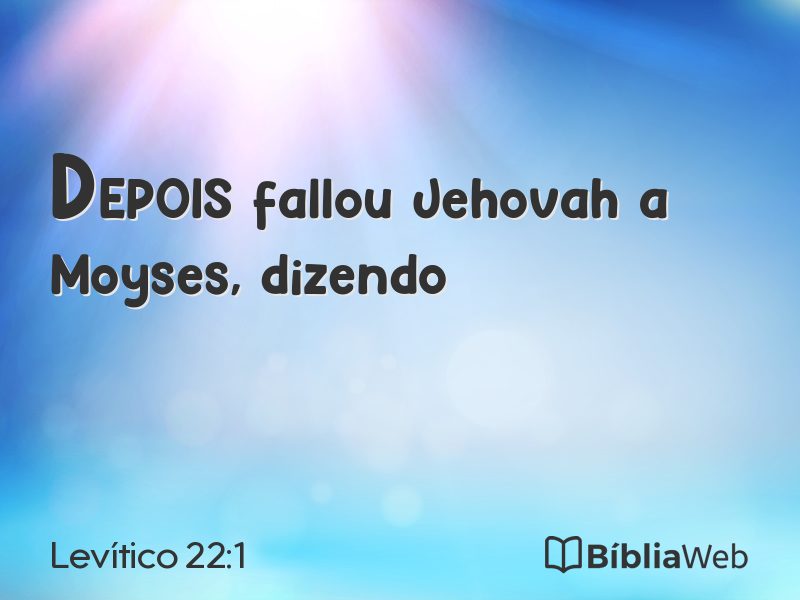 Levítico 22:1 em imagem para compartilhar