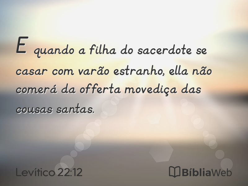 Levítico 22:12 em imagem para compartilhar