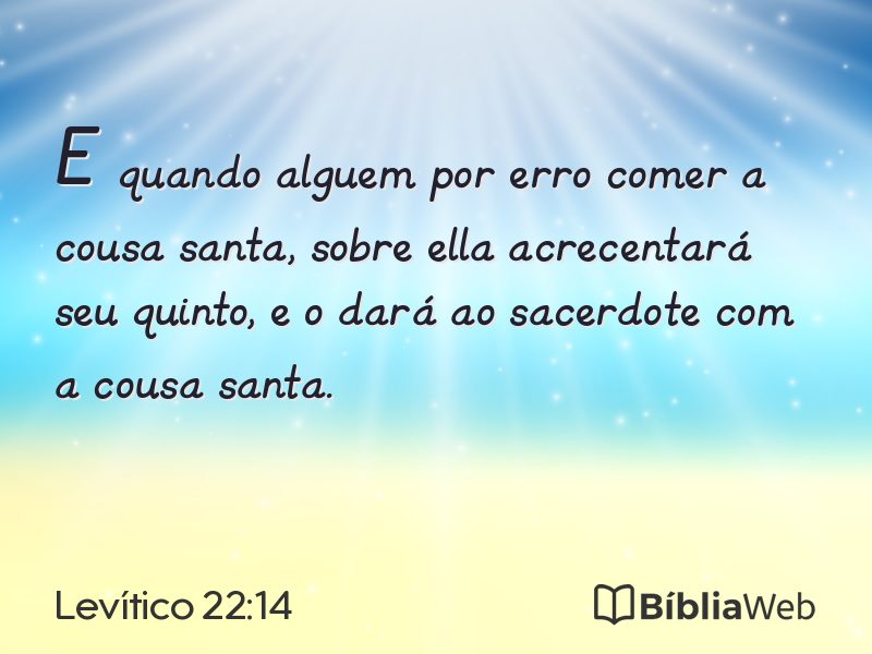 Levítico 22:14 em imagem para compartilhar