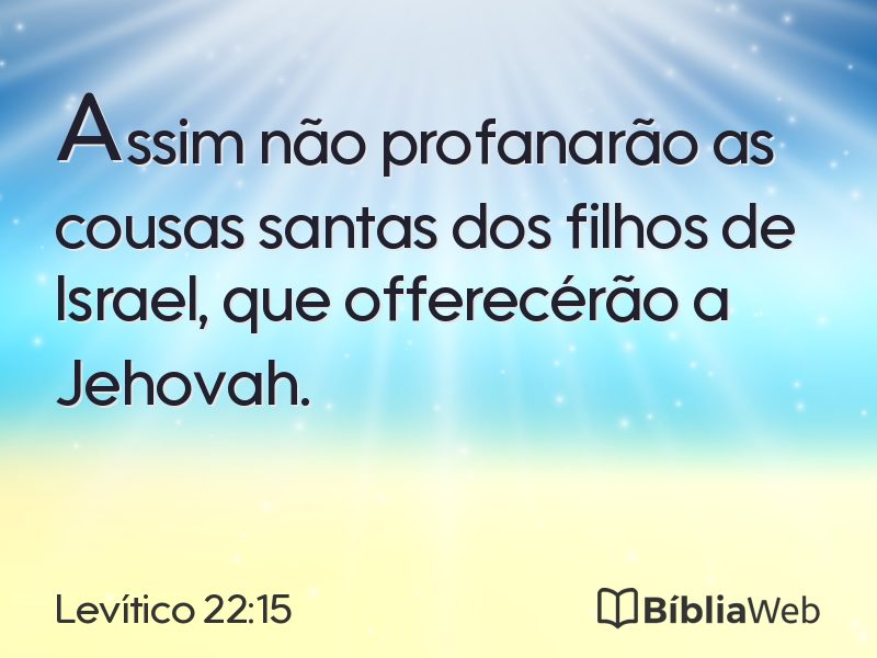 Levítico 22:15 em imagem para compartilhar