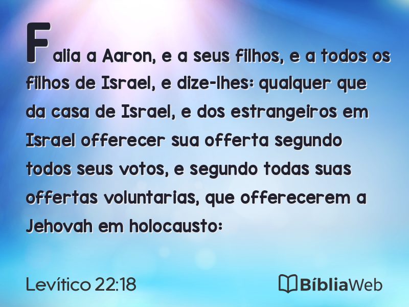 Levítico 22:18 em imagem para compartilhar