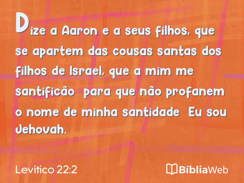 Levítico 22:2 em imagem para compartilhar
