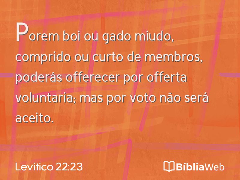 Levítico 22:23 em imagem para compartilhar