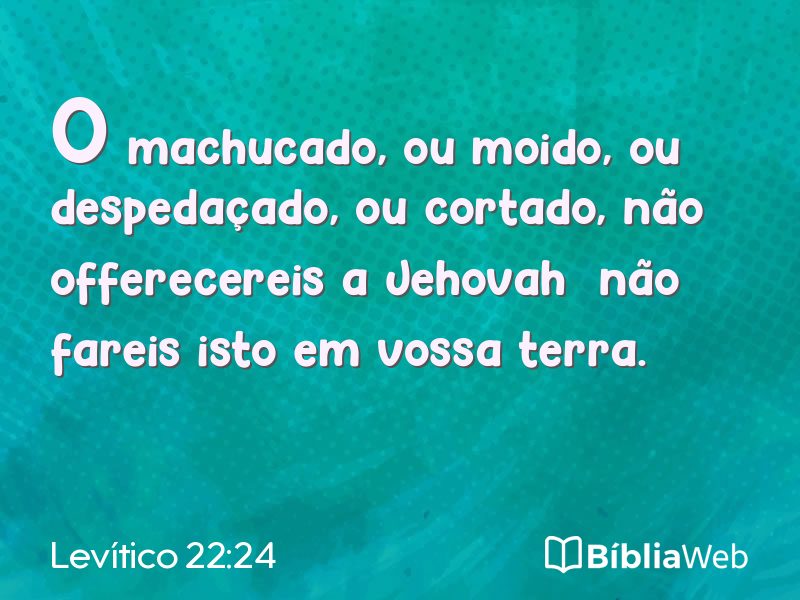 Levítico 22:24 em imagem para compartilhar
