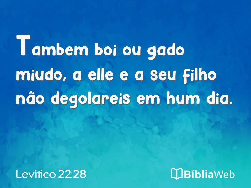 Levítico 22:28 em imagem para compartilhar