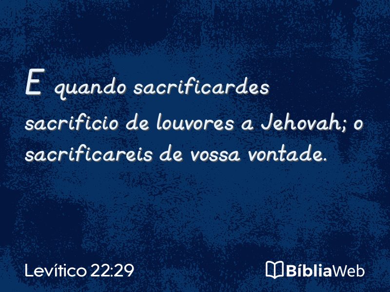 Levítico 22:29 em imagem para compartilhar