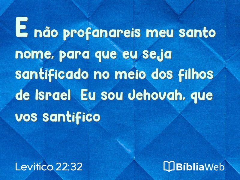 Levítico 22:32 em imagem para compartilhar