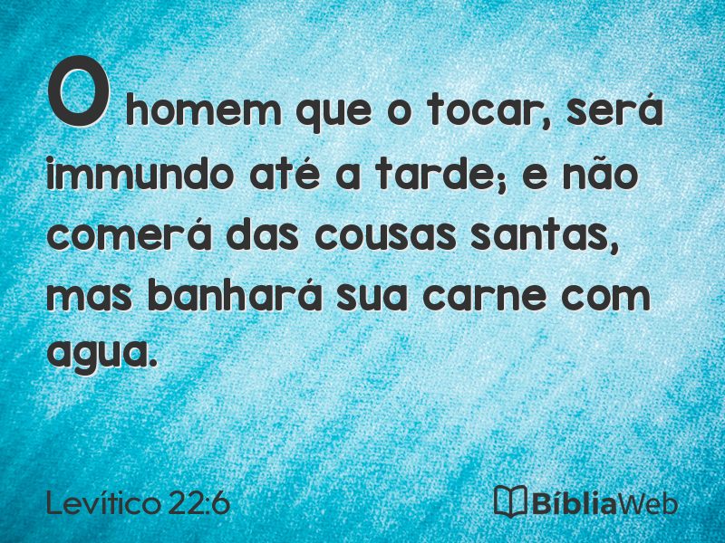 Levítico 22:6 em imagem para compartilhar
