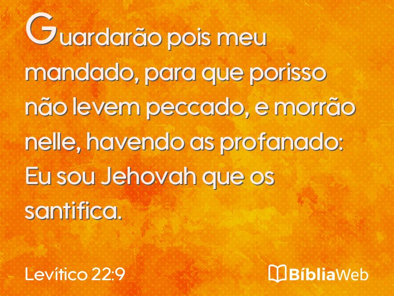 Levítico 22:9 em imagem para compartilhar