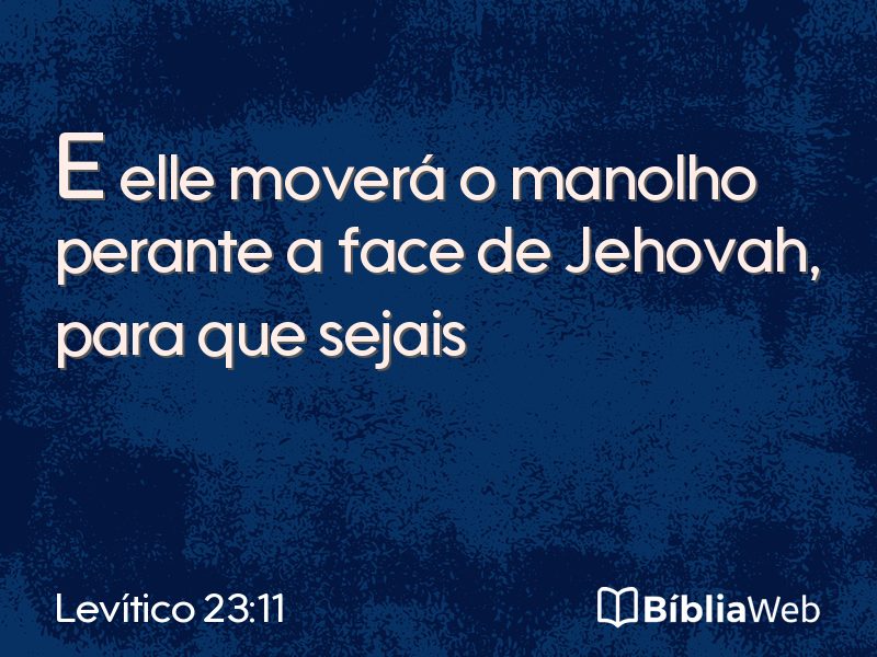 Levítico 23:11 em imagem para compartilhar