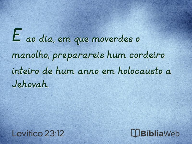 Levítico 23:12 em imagem para compartilhar