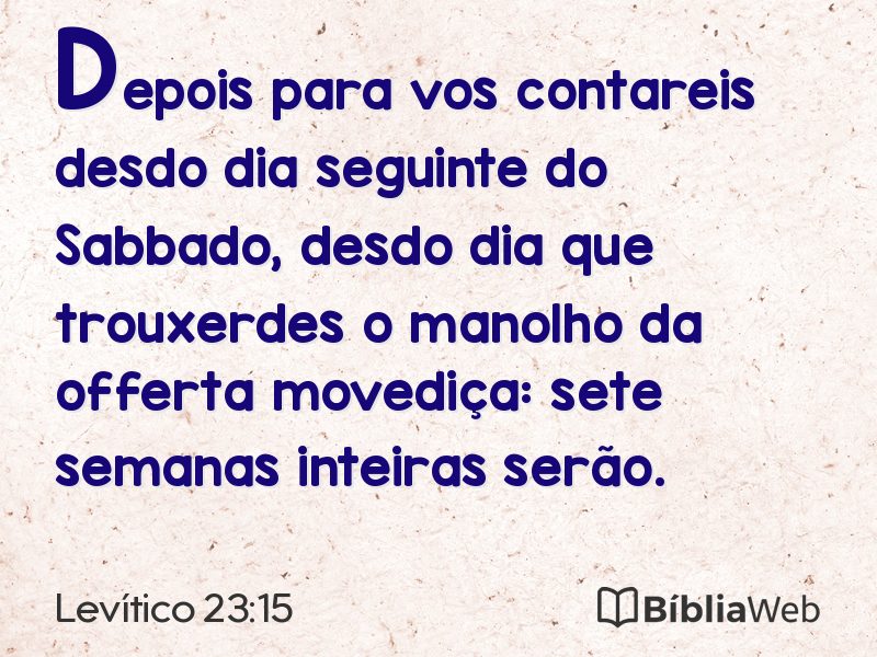 Levítico 23:15 em imagem para compartilhar