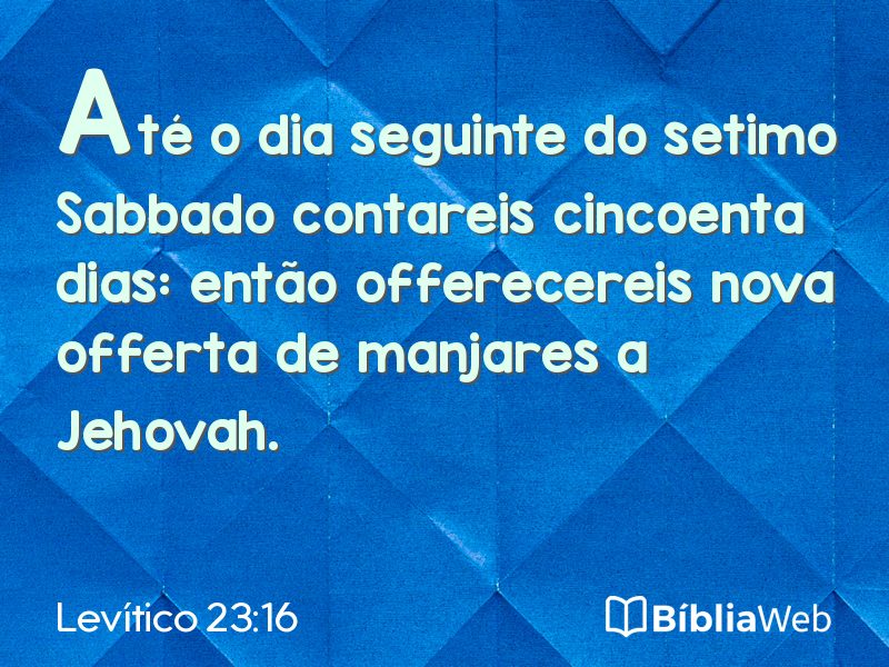 Levítico 23:16 em imagem para compartilhar