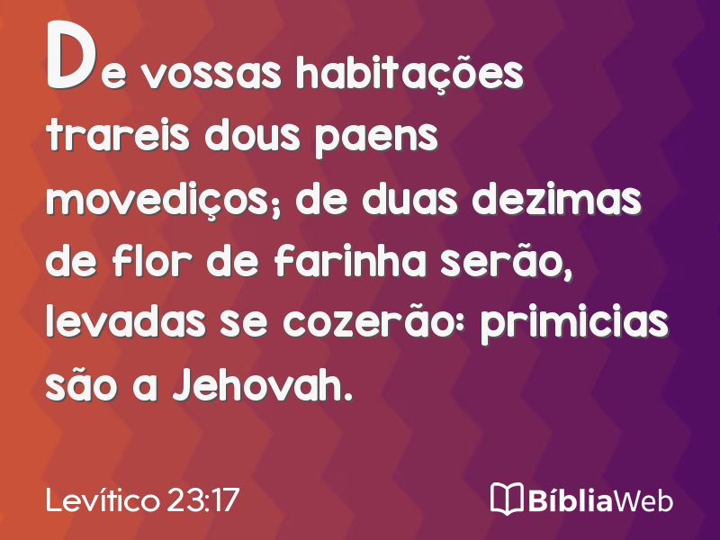 Levítico 23:17 em imagem para compartilhar