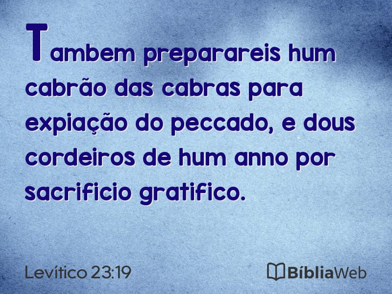 Levítico 23:19 em imagem para compartilhar