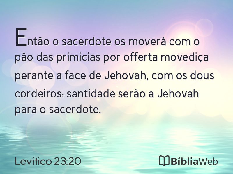 Levítico 23:20 em imagem para compartilhar