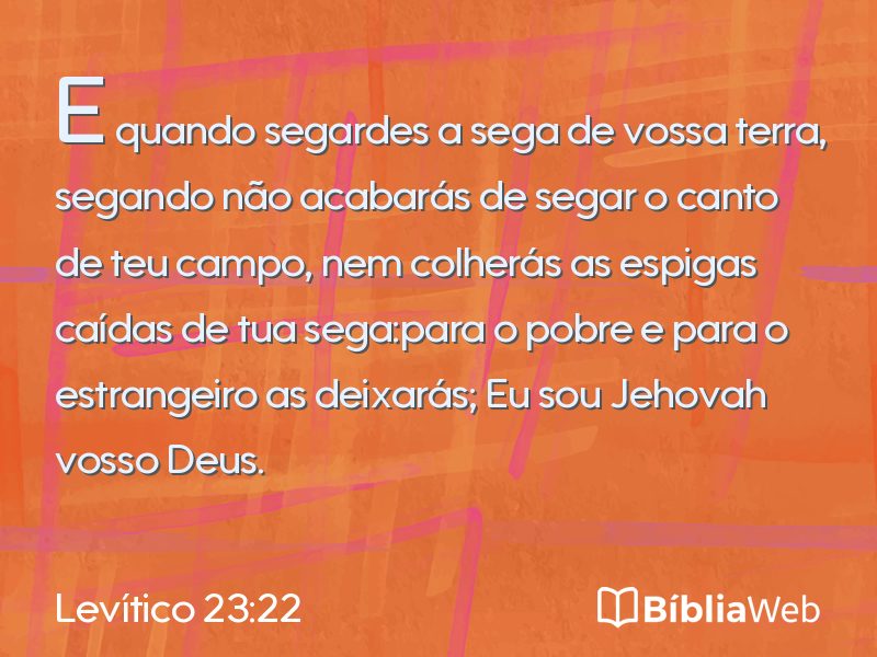 Levítico 23:22 em imagem para compartilhar