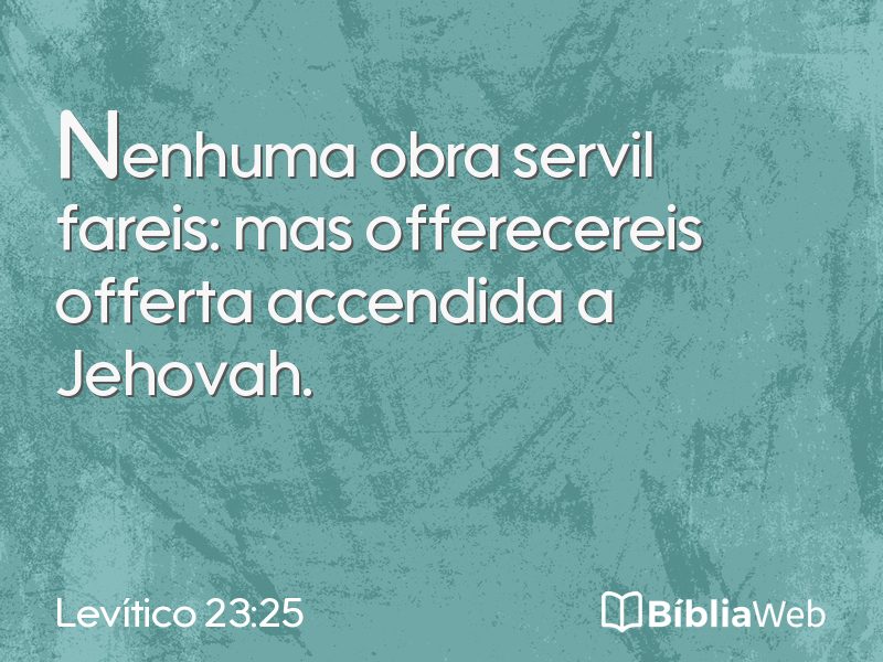 Levítico 23:25 em imagem para compartilhar