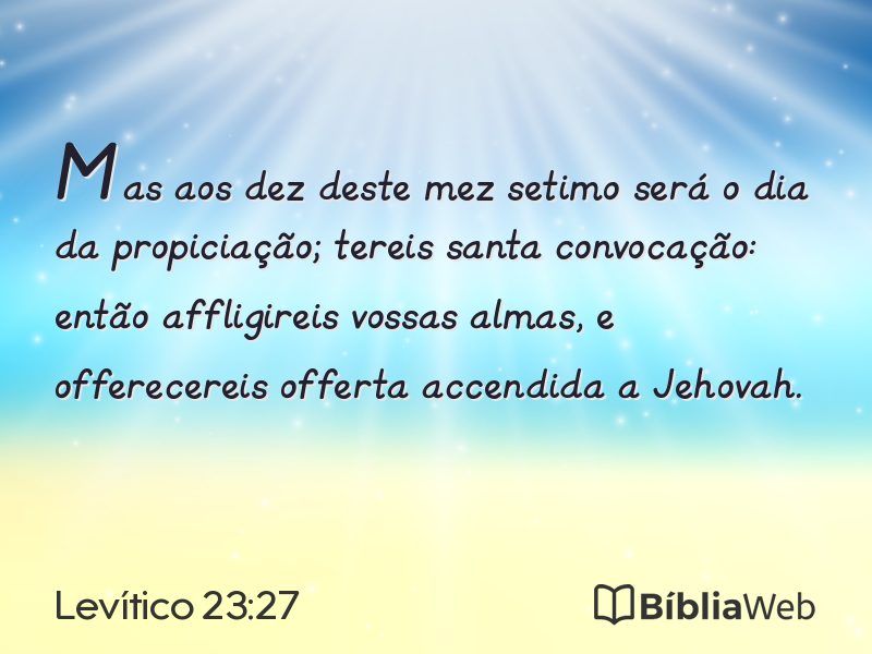 Levítico 23:27 em imagem para compartilhar