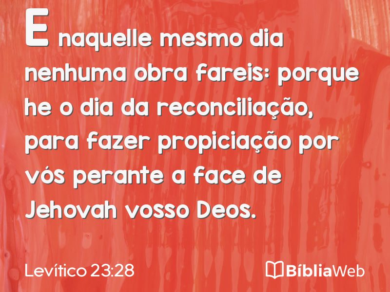 Levítico 23:28 em imagem para compartilhar