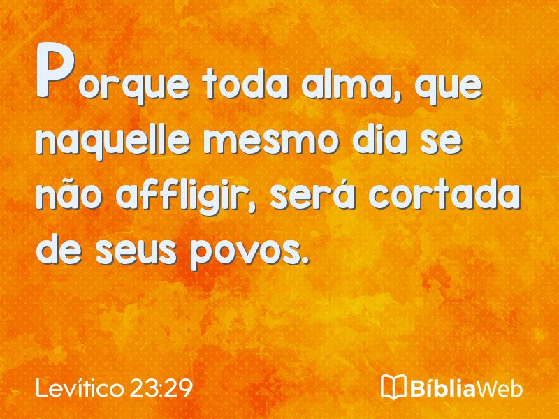Levítico 23:29 em imagem para compartilhar