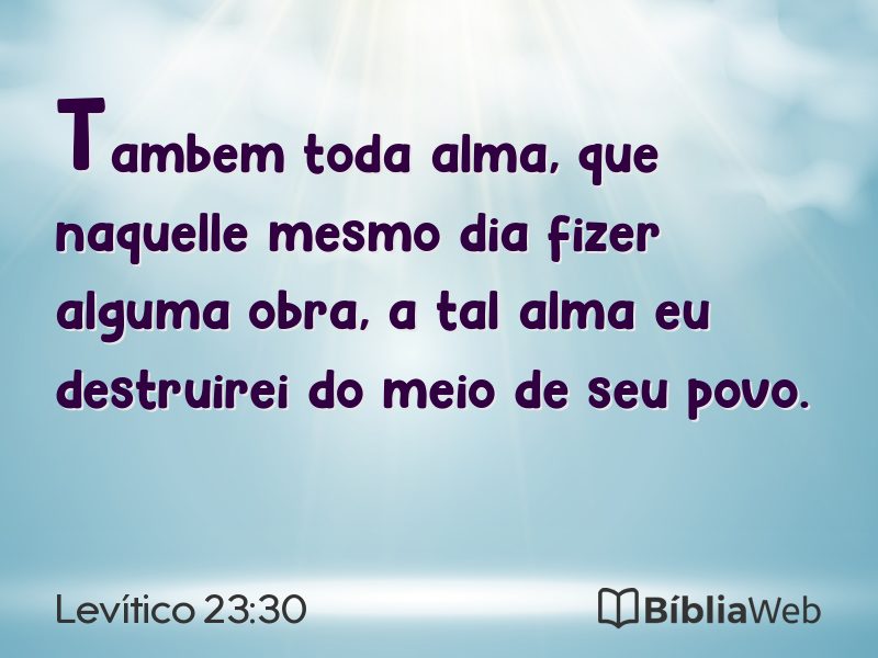 Levítico 23:30 em imagem para compartilhar