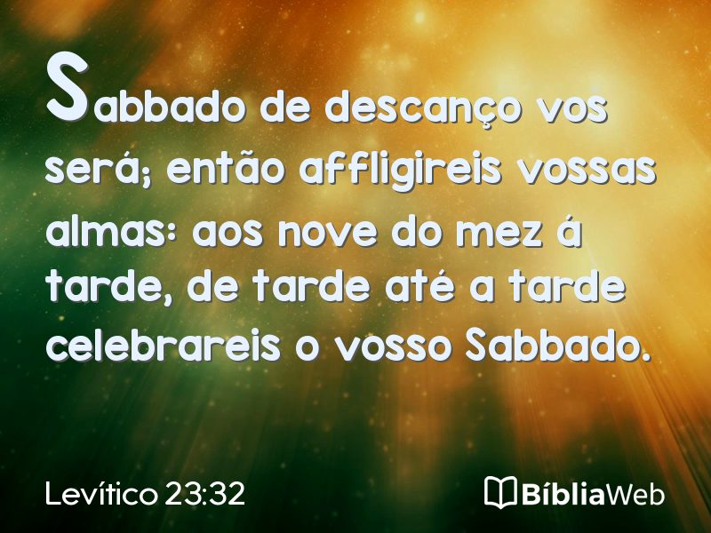 Levítico 23:32 em imagem para compartilhar
