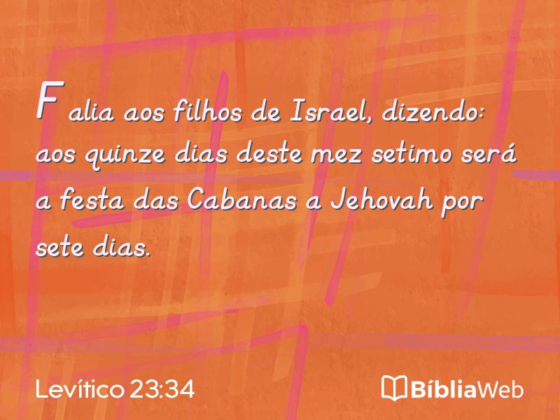 Levítico 23:34 em imagem para compartilhar