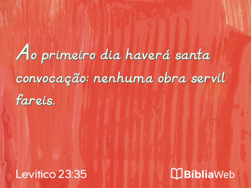 Levítico 23:35 em imagem para compartilhar