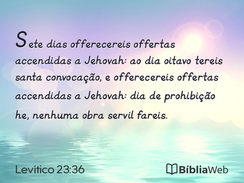 Levítico 23:36 em imagem para compartilhar
