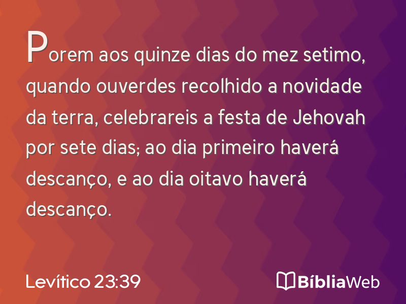 Levítico 23:39 em imagem para compartilhar