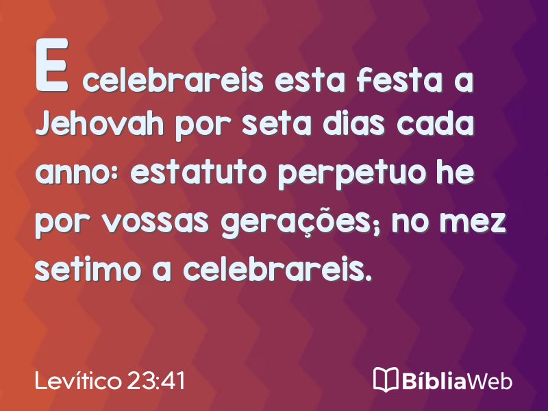 Levítico 23:41 em imagem para compartilhar