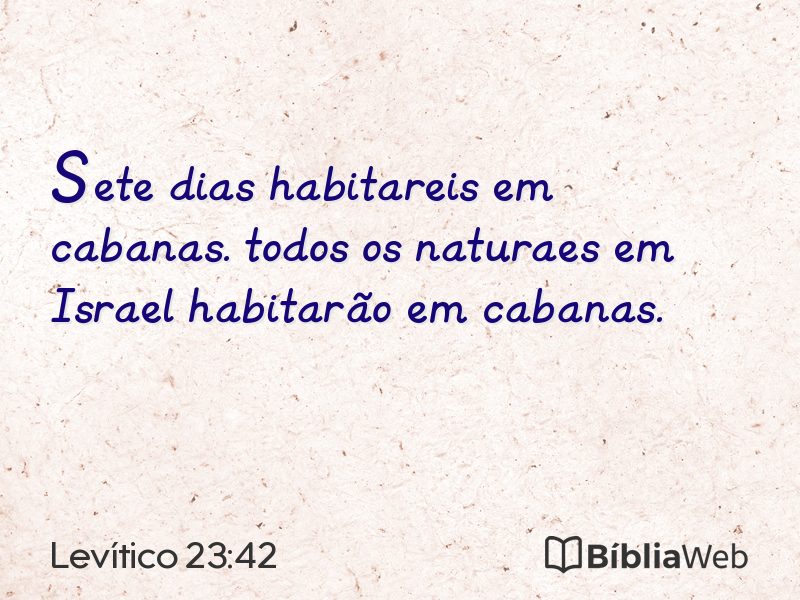 Levítico 23:42 em imagem para compartilhar