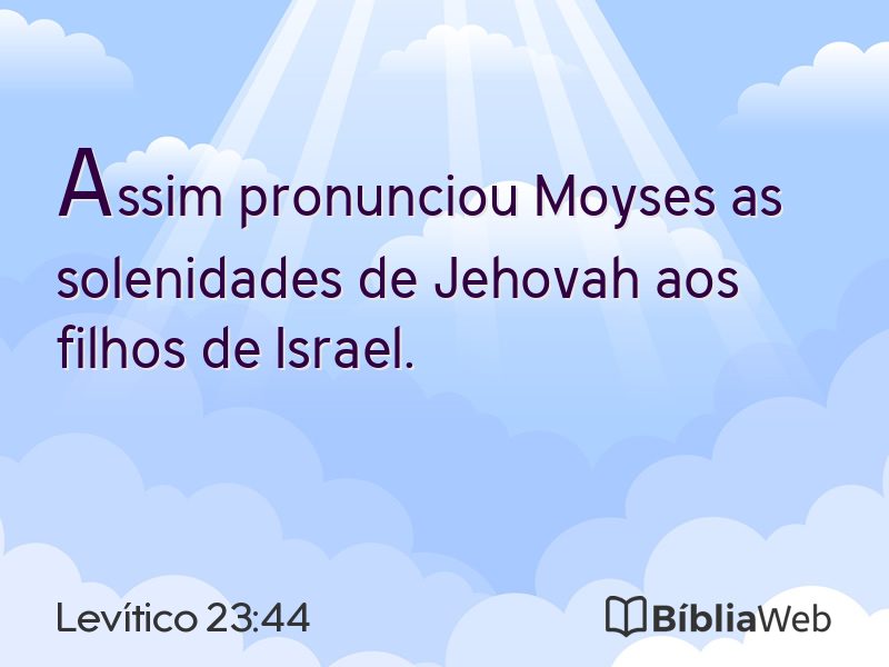 Levítico 23:44 em imagem para compartilhar
