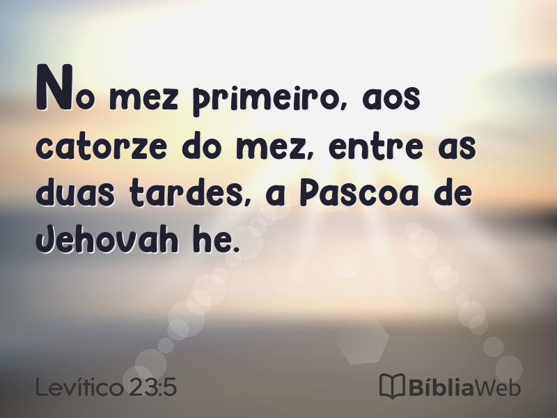 Levítico 23:5 em imagem para compartilhar