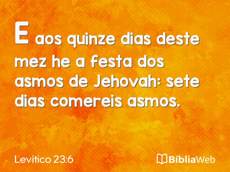 Levítico 23:6 em imagem para compartilhar