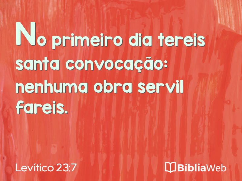 Levítico 23:7 em imagem para compartilhar