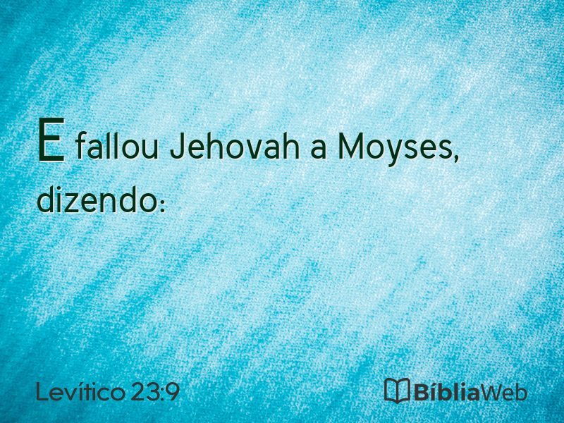 Levítico 23:9 em imagem para compartilhar