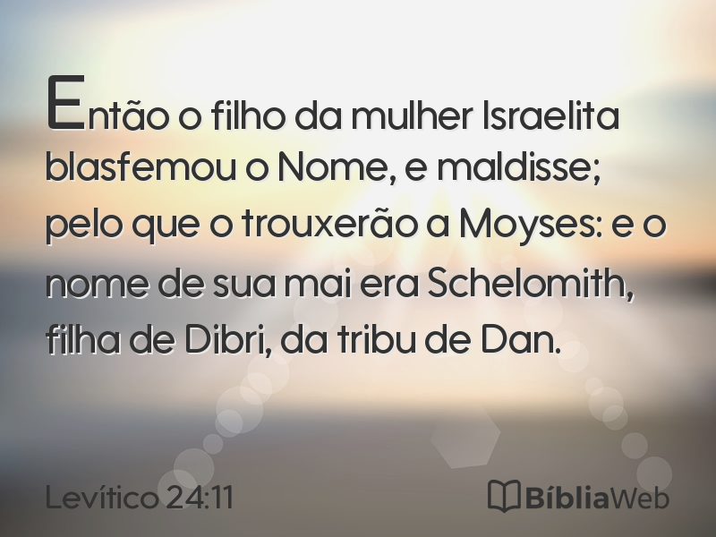 Levítico 24:11 em imagem para compartilhar
