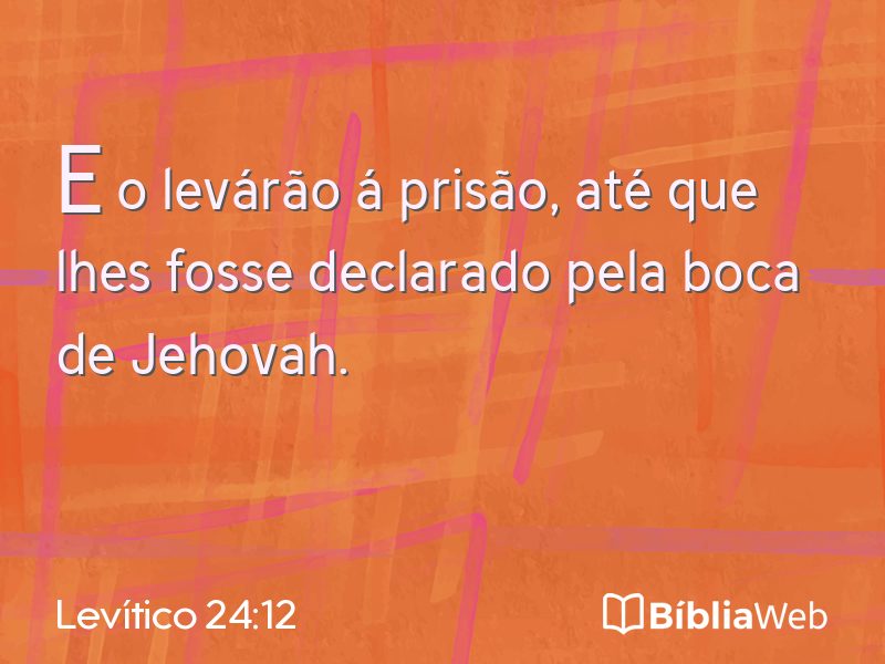 Levítico 24:12 em imagem para compartilhar